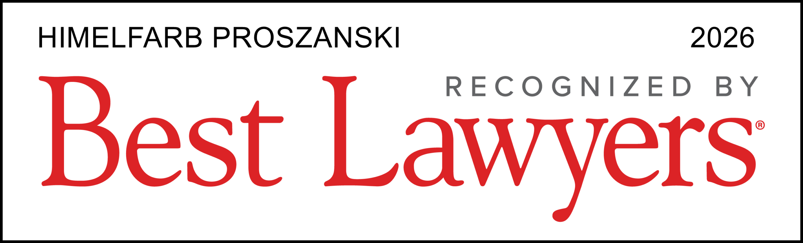 Best Lawyers 2026 - Himelfarb Proszanski